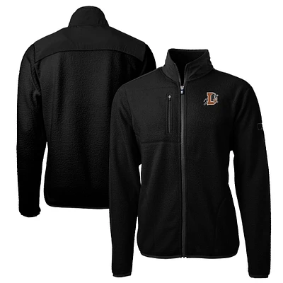 Men's Cutter & Buck Black Durham Bulls Big Tall Cascade Eco Sherpa Fleece Full-Zip Jacket