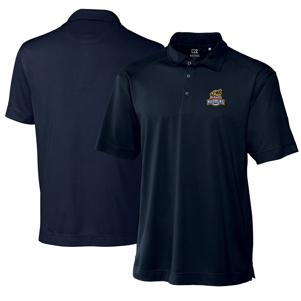 Men's Cutter & Buck Navy Toledo Mud Hens Big & Tall DryTec Genre Textured Solid Polo