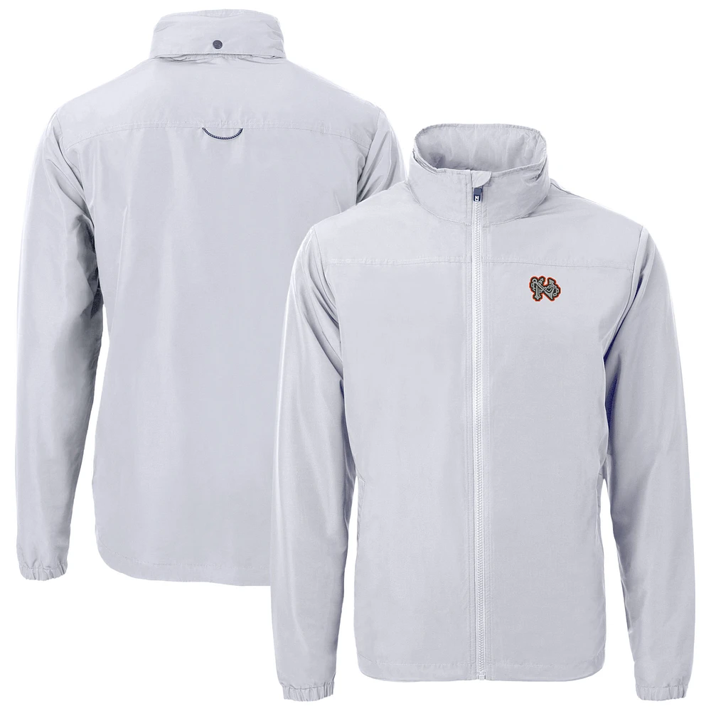 Men's Cutter & Buck Norfolk Tides Big Tall Charter Eco Knit Recycled Full-Zip Jacket