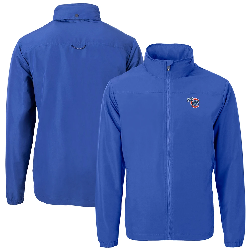 Men's Cutter & Buck Iowa Cubs Big Tall Charter Eco Knit Recycled Full-Zip Jacket