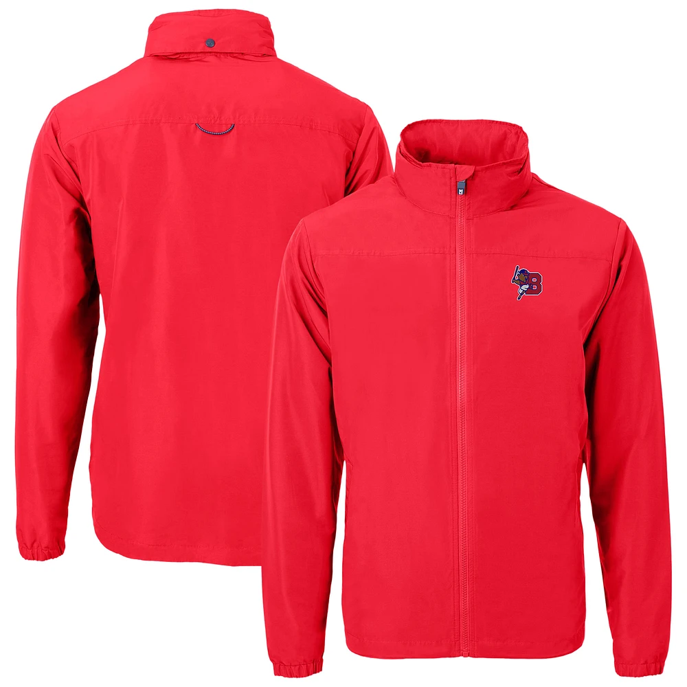 Men's Cutter & Buck Buffalo Bisons Big Tall Charter Eco Knit Recycled Full-Zip Jacket