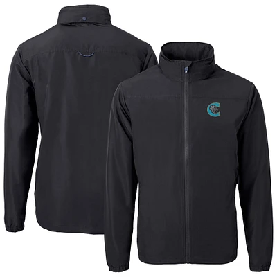 Men's Cutter & Buck Charlotte Knights Big Tall Charter Eco Knit Recycled Full-Zip Jacket