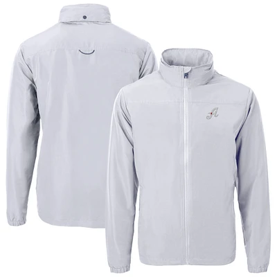 Men's Cutter & Buck Gray Reno Aces Big Tall Charter Eco Knit Recycled Full-Zip Jacket
