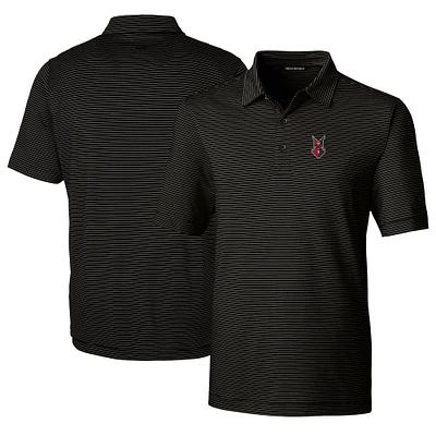 Men's Cutter & Buck Black Indianapolis Indians Big Tall Forge Pencil Stripe Stretch Polo