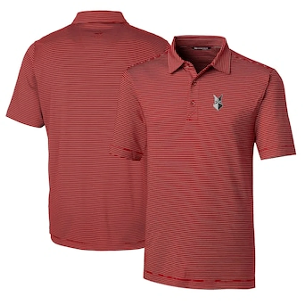 Men's Cutter & Buck Red Indianapolis Indians Big Tall Forge Pencil Stripe Stretch Polo