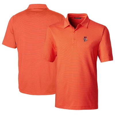 Men's Cutter & Buck Orange Fresno Grizzlies Big Tall Forge Pencil Stripe Stretch Polo