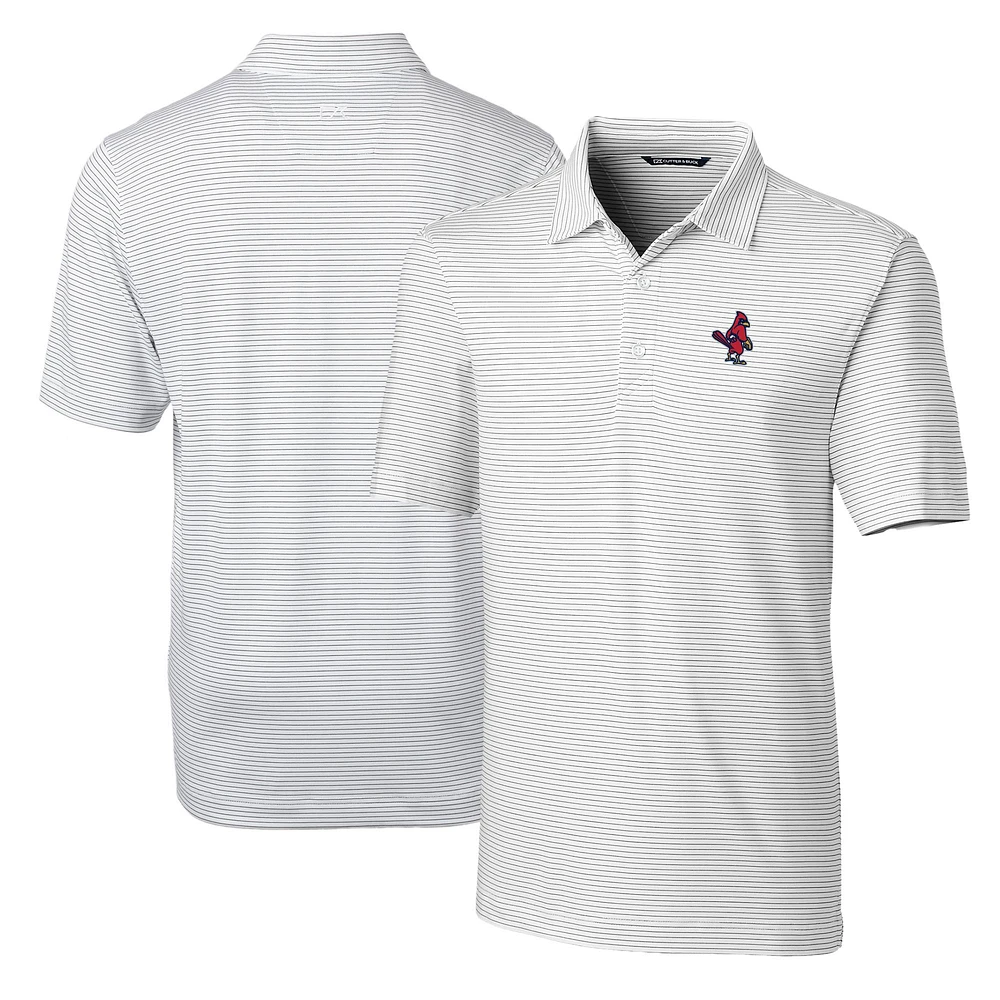 Men's Cutter & Buck Memphis Redbirds Big Tall Forge Pencil Stripe Stretch Polo