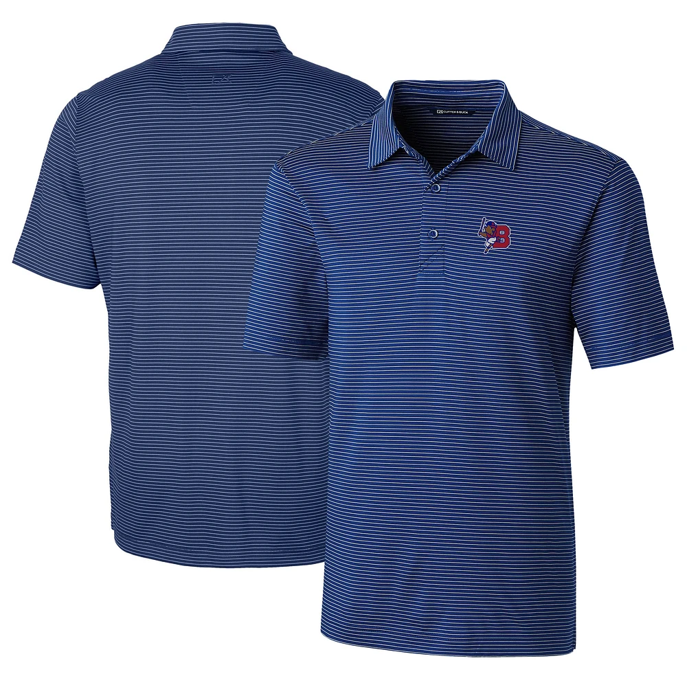 Men's Cutter & Buck Buffalo Bisons Big Tall Forge Pencil Stripe Stretch Polo