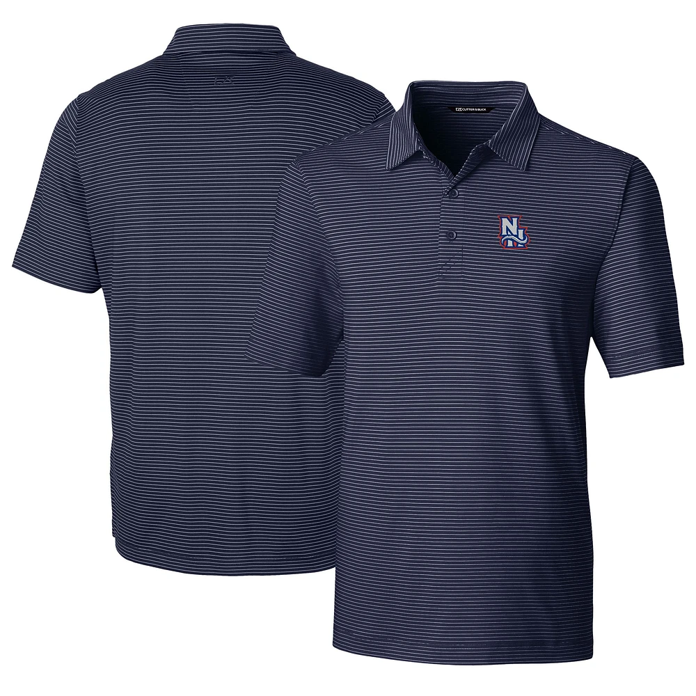 Men's Cutter & Buck Navy New Hampshire Fisher Cats Big Tall Forge Pencil Stripe Stretch Polo