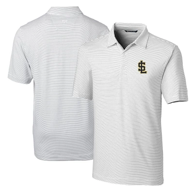Men's Cutter & Buck White Salt Lake Bees Big Tall Forge Pencil Stripe Stretch Polo
