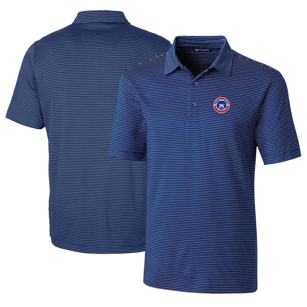 Men's Cutter & Buck Blue South Bend Cubs Big Tall Forge Pencil Stripe Stretch Polo