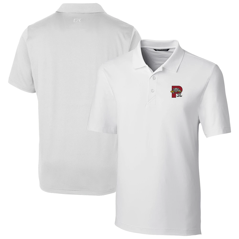 Men's Cutter & Buck White Portland Sea Dogs Big Tall DryTec Forge Stretch Polo