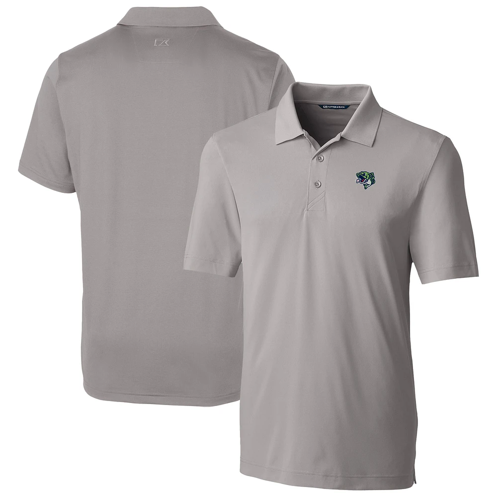 Men's Cutter & Buck Gray Gwinnett Stripers Big Tall DryTec Forge Stretch Polo