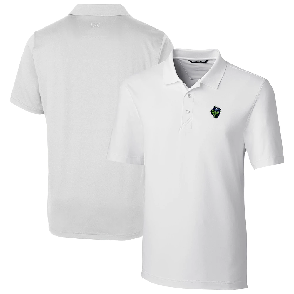 Men's Cutter & Buck White Hillsboro Hops Big Tall DryTec Forge Stretch Polo