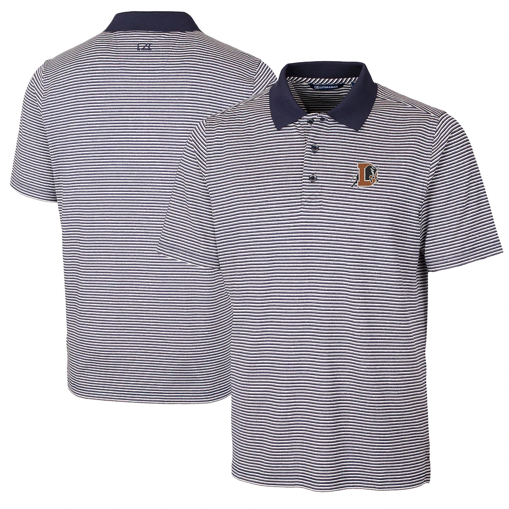 Men's Cutter & Buck Navy Durham Bulls Big Tall Forge Tonal Stripe Stretch Polo