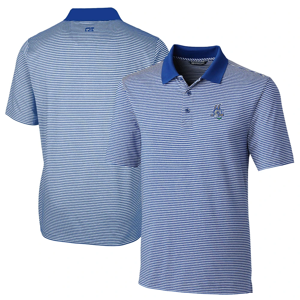 Men's Cutter & Buck Blue Hartford Yard Goats Big Tall Forge Tonal Stripe Stretch Polo