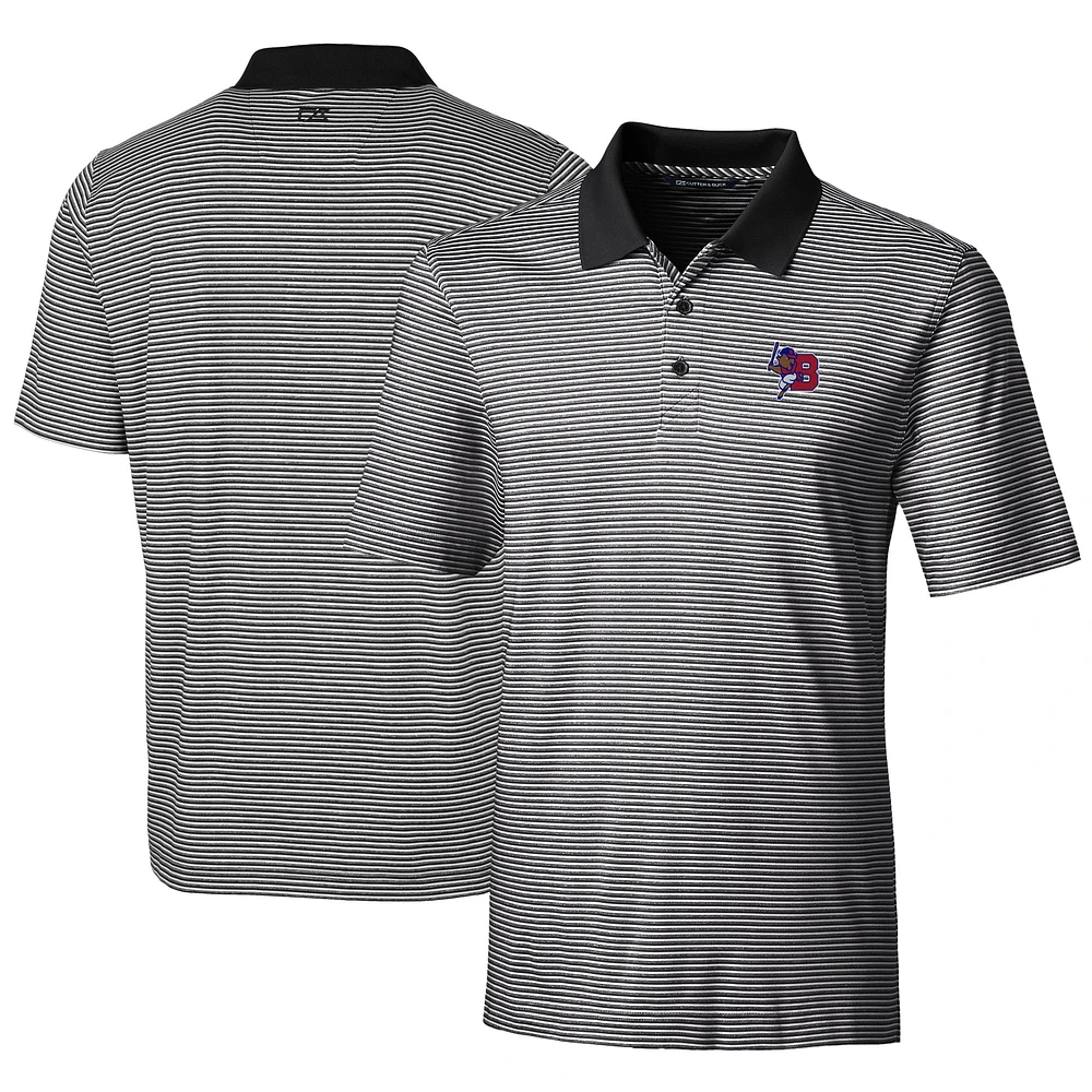 Men's Cutter & Buck Buffalo Bisons Big Tall Forge Tonal Stripe Stretch Polo