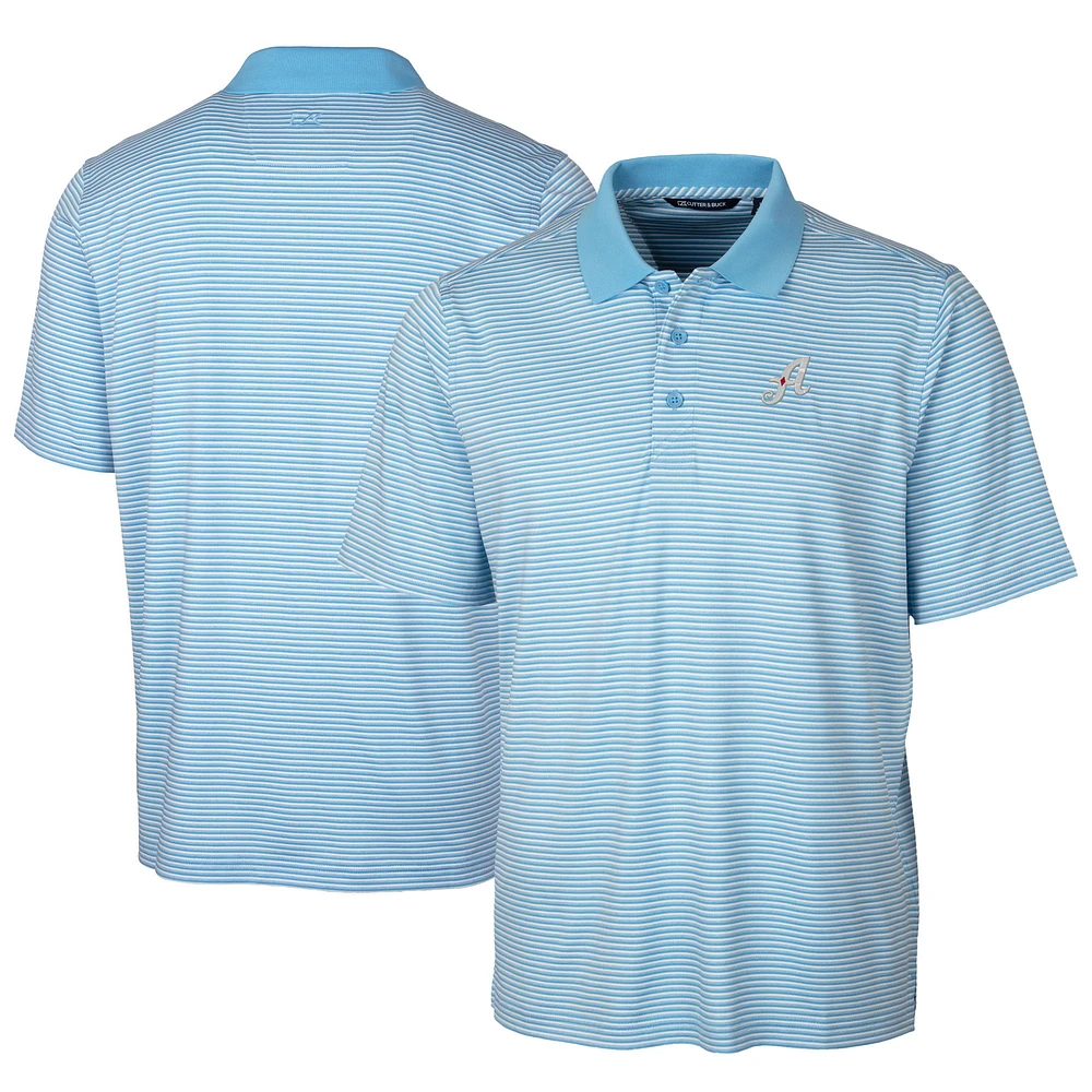 Men's Cutter & Buck Powder Blue Reno Aces Big Tall Forge Tonal Stripe Stretch Polo