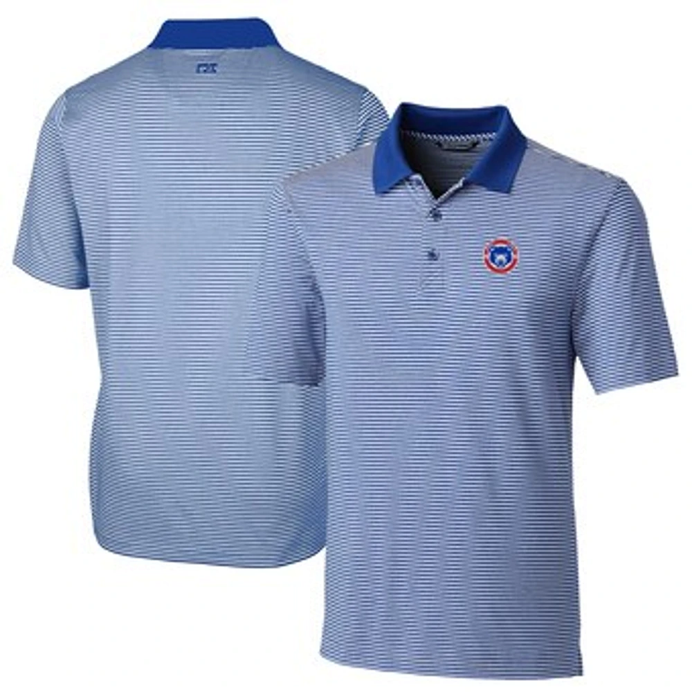 Men's Cutter & Buck Blue South Bend Cubs Big Tall Forge Tonal Stripe Stretch Polo