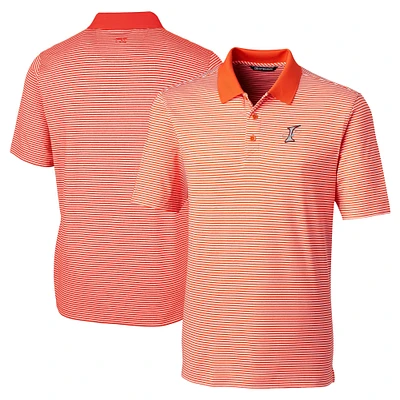 Men's Cutter & Buck Orange Albuquerque Isotopes Big Tall Forge Tonal Stripe Stretch Polo