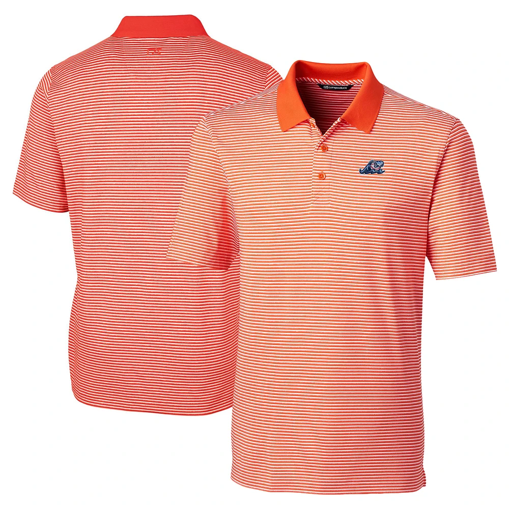 Men's Cutter & Buck Orange West Michigan Whitecaps Big Tall Forge Tonal Stripe Stretch Polo