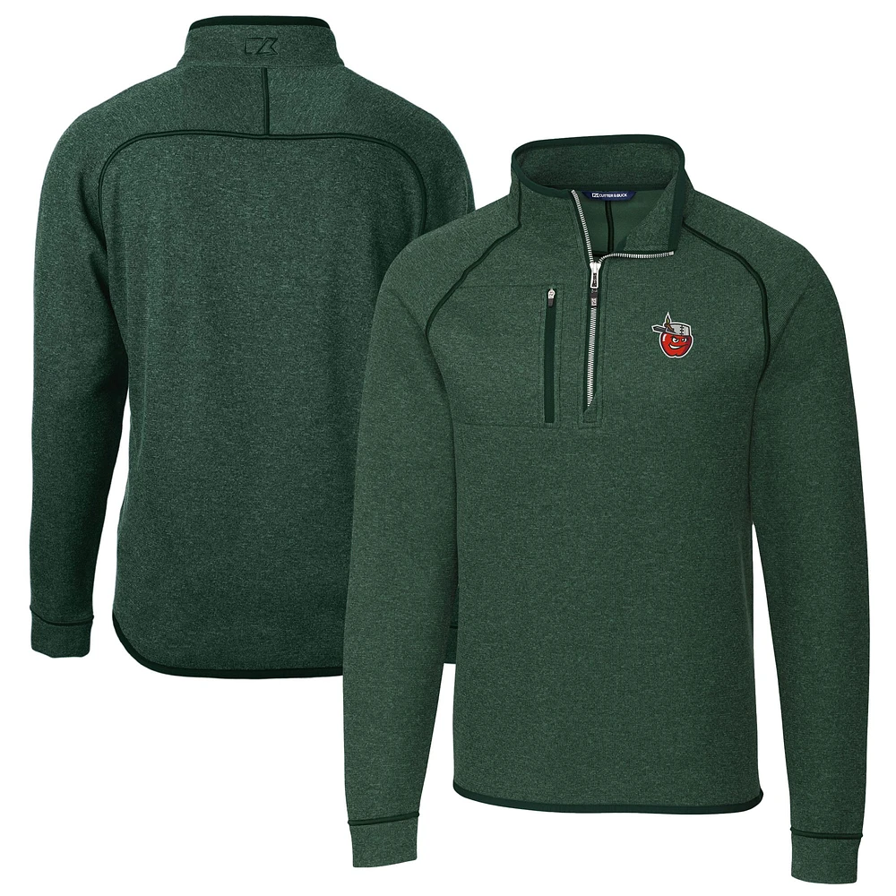 Men's Cutter & Buck Heather Fort Wayne TinCaps Big Tall Mainsail Sweater-Knit Half-Zip Pullover Jacket