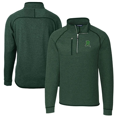 Men's Cutter & Buck Heather Dayton Dragons Big Tall Mainsail Sweater-Knit Half-Zip Pullover Jacket