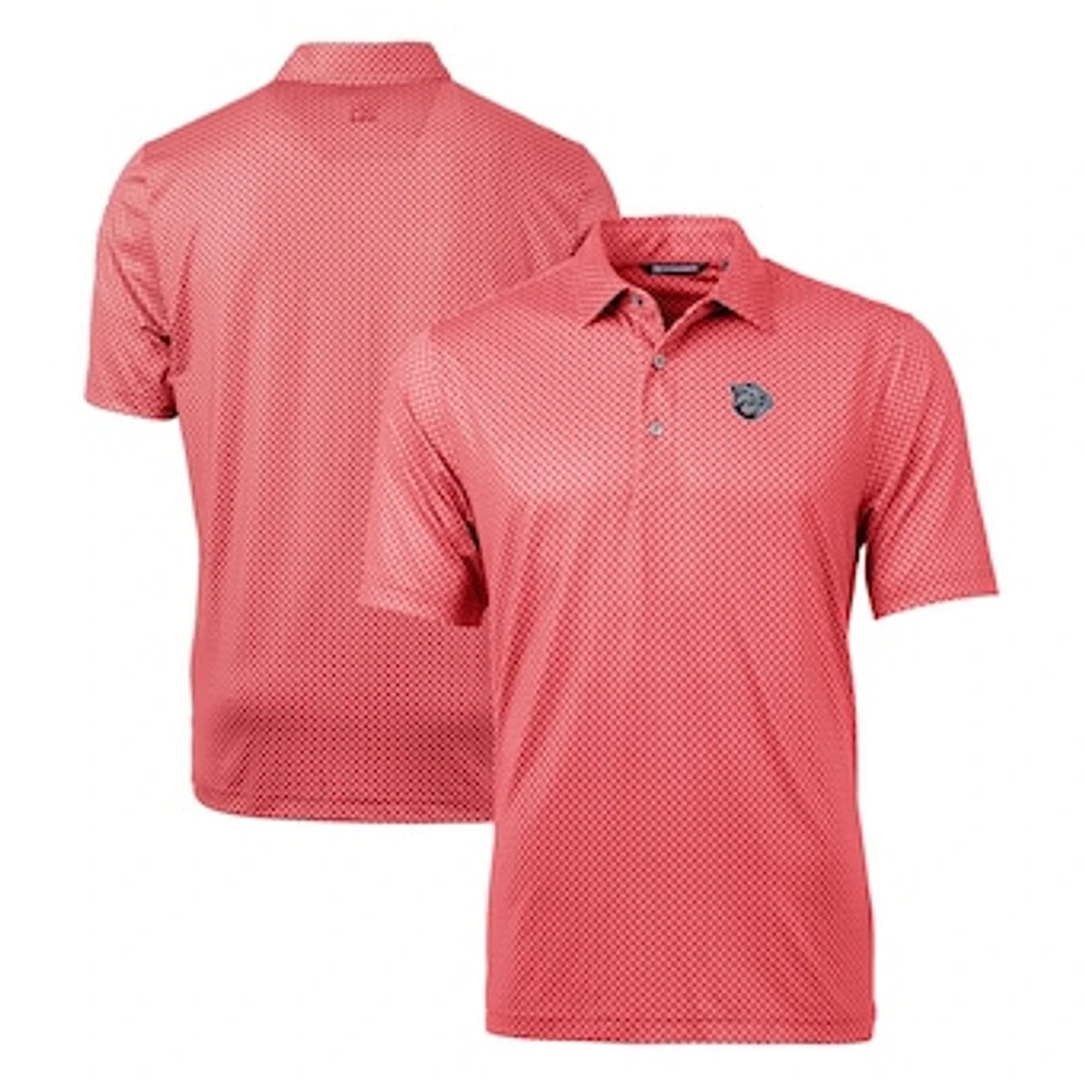 Men's Cutter & Buck Lehigh Valley IronPigs Big & Tall Pike Banner Print Stretch Polo