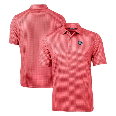 Men's Cutter & Buck Lehigh Valley IronPigs Big & Tall Pike Banner Print Stretch Polo