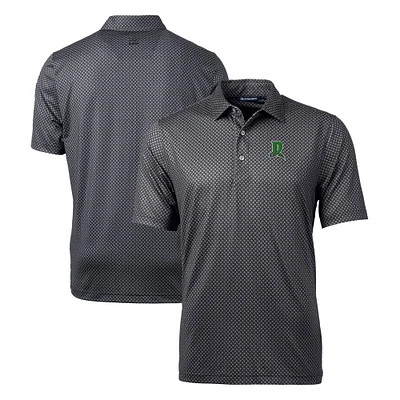 Men's Cutter & Buck Black Dayton Dragons Big & Tall Pike Banner Print Stretch Polo