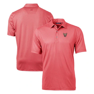 Men's Cutter & Buck Red El Paso Chihuahuas Big Tall Pike Banner Print Stretch Polo