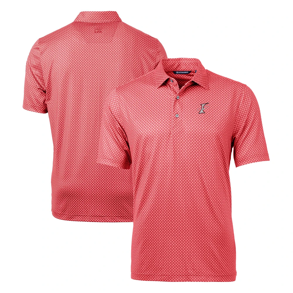 Men's Cutter & Buck Albuquerque Isotopes Big & Tall Pike Banner Print Stretch Polo