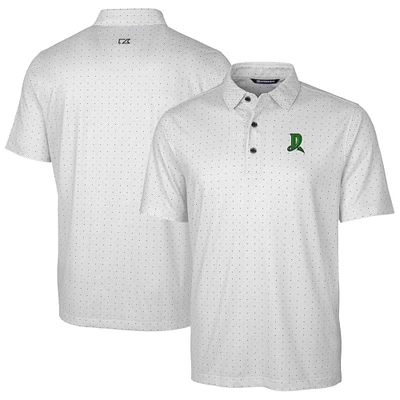 Men's Cutter & Buck Charcoal Dayton Dragons Big Tall DryTec Pike Double Dot Print Stretch Polo