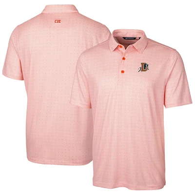 Men's Cutter & Buck Orange Durham Bulls Big Tall DryTec Pike Double Dot Print Stretch Polo