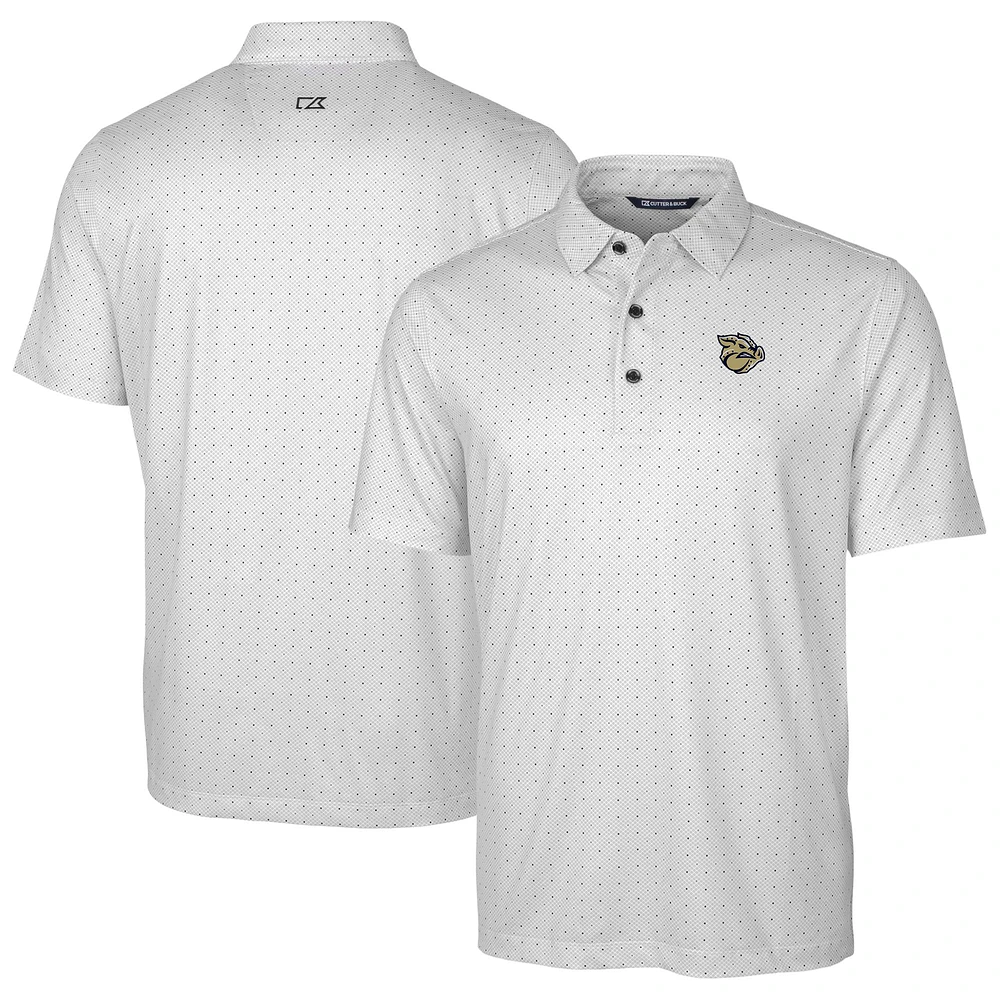 Men's Cutter & Buck Charcoal Lehigh Valley IronPigs Big Tall DryTec Pike Double Dot Print Stretch Polo