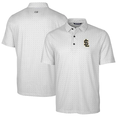 Men's Cutter & Buck Charcoal Salt Lake Bees Big Tall DryTec Pike Double Dot Print Stretch Polo