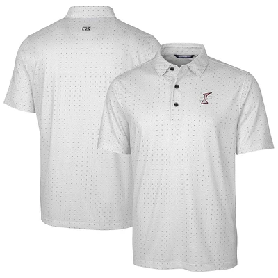 Men's Cutter & Buck Charcoal Albuquerque Isotopes Big Tall DryTec Pike Double Dot Print Stretch Polo