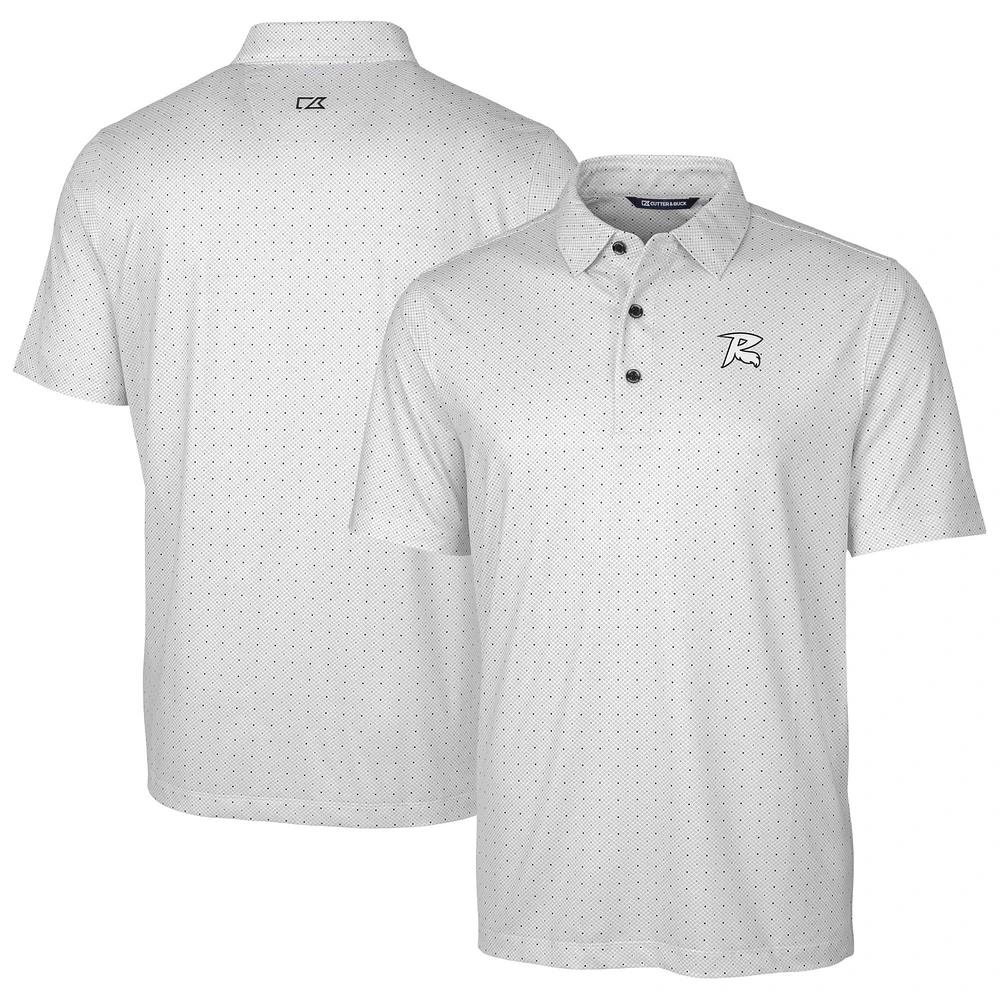 Men's Cutter & Buck Charcoal Richmond Flying Squirrels Big Tall DryTec Pike Double Dot Print Stretch Polo