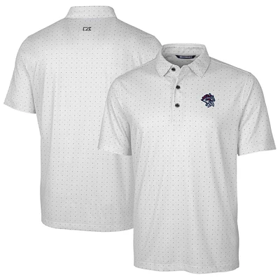 Men's Cutter & Buck Charcoal Binghamton Rumble Ponies Big Tall DryTec Pike Double Dot Print Stretch Polo