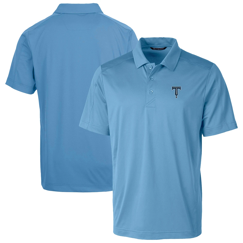 Men's Cutter & Buck Powder Blue Tulsa Drillers Big Tall Prospect Textured Stretch Polo