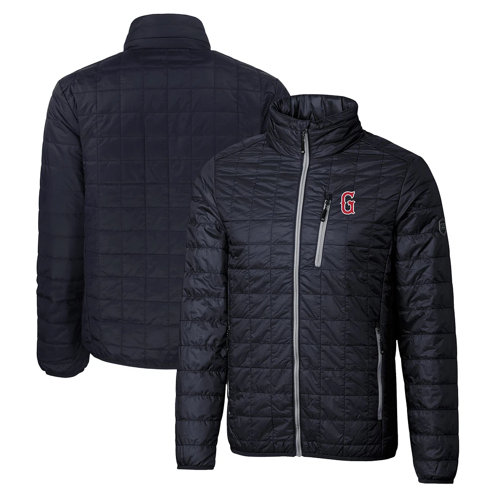 Men's Cutter & Buck Navy Greenville Drive Rainier PrimaLoft Big Tall Eco Insulated Full-Zip Puffer Jacket