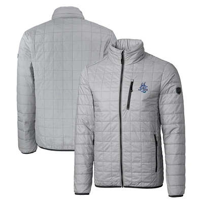 Men's Cutter & Buck Gray Hartford Yard Goats Rainier PrimaLoft Big Tall Eco Insulated Full-Zip Puffer Jacket