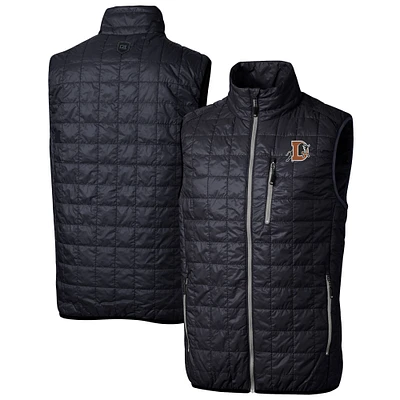 Men's Cutter & Buck Navy Durham Bulls Rainier PrimaLoft Big Tall Eco Insulated Full-Zip Puffer Vest