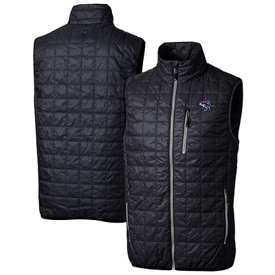 Men's Cutter & Buck Navy Binghamton Rumble Ponies Rainier PrimaLoft Big Tall Eco Insulated Full-Zip Puffer Vest