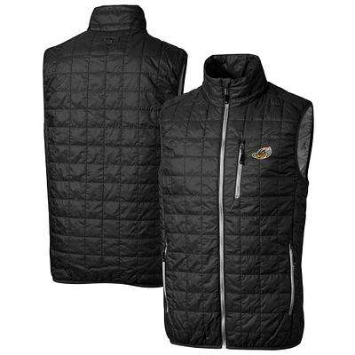 Men's Cutter & Buck Akron RubberDucks Rainier PrimaLoft Big Tall Eco Insulated Full-Zip Puffer Vest