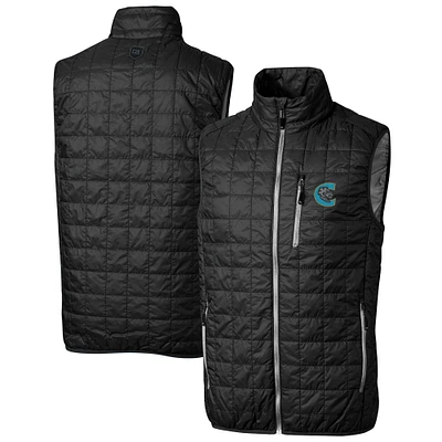 Men's Cutter & Buck Charlotte Knights Rainier PrimaLoft Big Tall Eco Insulated Full-Zip Puffer Vest