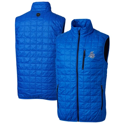 Men's Cutter & Buck Royal Hartford Yard Goats Rainier PrimaLoft Big Tall Eco Insulated Full-Zip Puffer Vest