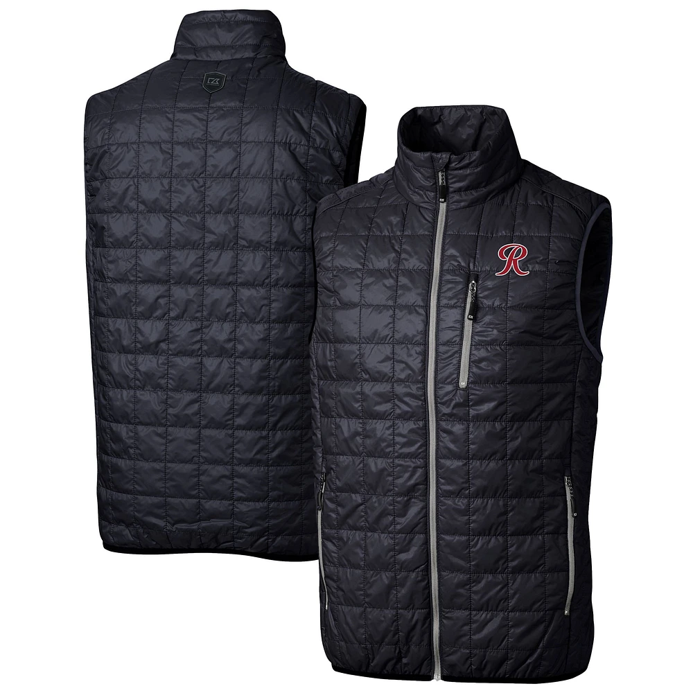 Men's Cutter & Buck Navy Tacoma Rainiers Rainier PrimaLoft Big Tall Eco Insulated Full-Zip Puffer Vest