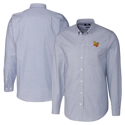 Men's Cutter & Buck Light Blue Las Vegas Aviators Big Tall Oxford Stretch Long Sleeve Button-Down Dress Shirt