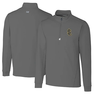 Men's Cutter & Buck Salt Lake Bees Big Tall Traverse Stretch Quarter-Zip Top